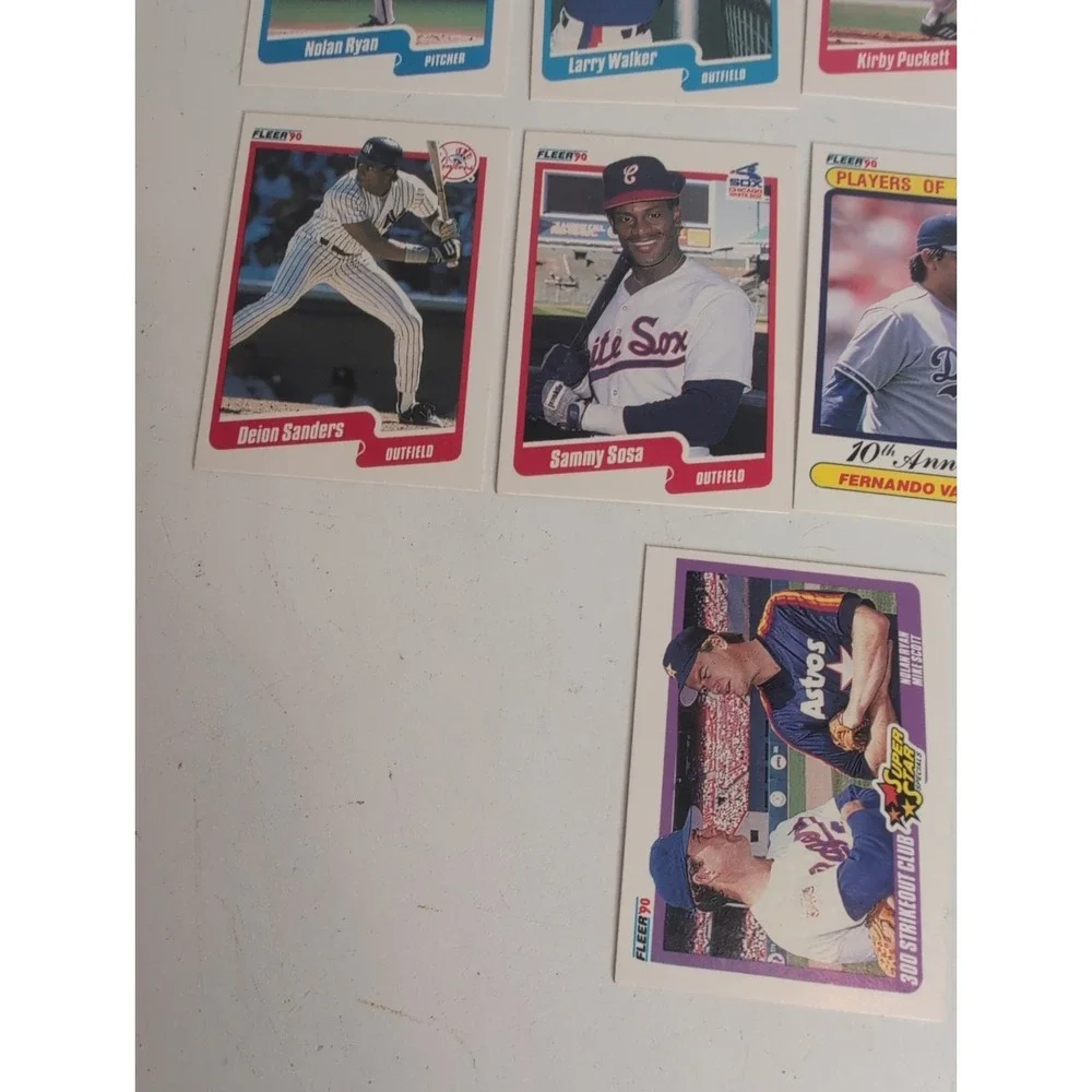 Mixed Lot Of 17 Gradable Baseball Cards 1990 Fleer Superstars Nolan Ryan & More!